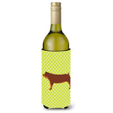 Caroline'S Treasures Duroc Pig Green Decorative Bottle Hugger, 750 Ml, Multicolor