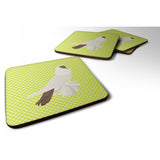 Caroline'S Treasures German Helmet Pigeon Green Decorative Coasters, 3.5, Multicolor