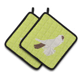 Caroline'S Treasures German Helmet Pigeon Green Decorated Pot Holder, 7.5 X 7.5