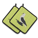 Caroline'S Treasures Saxon Fairy Swallow Pigeon Green Decorated Pot Holder, 7.5 X 7.5