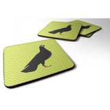 Caroline'S Treasures Budapest Highflyer Pigeon Green Decorative Coasters, 3.5, Multicolor