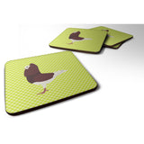 Caroline'S Treasures Capuchin Red Pigeon Green Decorative Coasters, 3.5, Multicolor