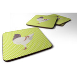Caroline'S Treasures German Modena Pigeon Green Decorative Coasters, 3.5, Multicolor