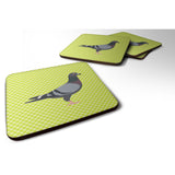 Caroline'S Treasures Racing Pigeon Green Decorative Coasters, 3.5, Multicolor