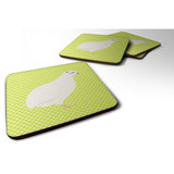 Caroline'S Treasures Texas Quail Green Decorative Coasters, 3.5, Multicolor