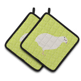 Caroline'S Treasures Texas Quail Green Decorated Pot Holder, 7.5 X 7.5