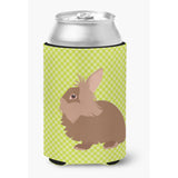 Caroline'S Treasures Lionhead Rabbit Green Decorative Can Hugger, Multicolor