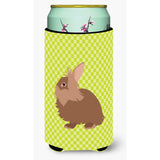 Caroline'S Treasures Lionhead Rabbit Green Decorative Can Hugger, Tall Boy, Multicolor