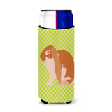 Caroline'S Treasures English Lop Rabbit Green Decorative Can Hugger, Slim, Multicolor