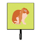 Caroline'S Treasures English Lop Rabbit Green Wall Hook, Small, Multicolor
