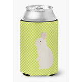 Caroline'S Treasures New Zealand White Rabbit Green Decorative Can Hugger, Multicolor