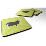 Caroline'S Treasures Herwick Sheep Green Decorative Coasters, 3.5, Multicolor