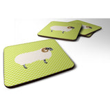Caroline'S Treasures Scottish Blackface Sheep Green Decorative Coasters, 3.5, Multicolor