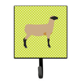 Caroline'S Treasures Hampshire Down Sheep Green Wall Hook, Small, Multicolor