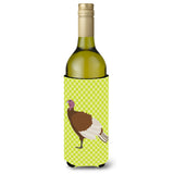Caroline'S Treasures Bourbon Red Turkey Hen Green Decorative Bottle Hugger, 750 Ml, Multicolor