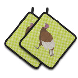 Caroline'S Treasures Bourbon Red Turkey Hen Green Decorated Pot Holder, 7.5 X 7.5