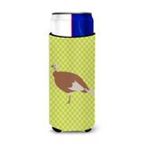 Caroline'S Treasures Jersey Buff Turkey Hen Green Decorative Can Hugger, Slim, Multicolor