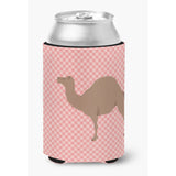 Caroline'S Treasures F1 Hybrid Camel Pink Check Decorative Can Hugger, Multicolor
