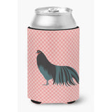 Caroline'S Treasures Sumatra Chicken Pink Check Decorative Can Hugger, Multicolor