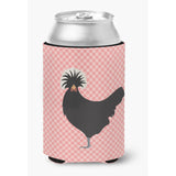 Caroline'S Treasures Polish Poland Chicken Pink Check Decorative Can Hugger, Multicolor