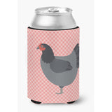 Caroline'S Treasures Jersey Giant Chicken Pink Check Decorative Can Hugger, Multicolor