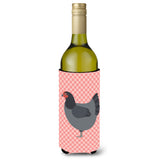 Caroline'S Treasures Jersey Giant Chicken Pink Check Decorative Bottle Hugger, 750 Ml, Multicolor