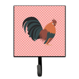Caroline'S Treasures Dutch Bantam Chicken Pink Check Wall Hook, Small, Multicolor