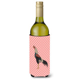 Caroline'S Treasures Kulang Chicken Pink Check Decorative Bottle Hugger, 750 Ml, Multicolor