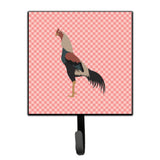 Caroline'S Treasures Kulang Chicken Pink Check Wall Hook, Small, Multicolor