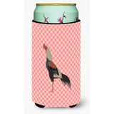 Caroline'S Treasures Kulang Chicken Pink Check Decorative Can Hugger, Tall Boy, Multicolor
