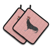 Caroline'S Treasures Minorca Ctalalan Chicken Pink Check Decorated Pot Holder, 7.5 X 7.5