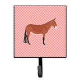 Caroline'S Treasures Mule Pink Check Wall Hook, Small, Multicolor