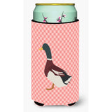 Caroline'S Treasures Rouen Duck Pink Check Decorative Can Hugger, Tall Boy, Multicolor