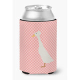 Caroline'S Treasures Bali Duck Pink Check Decorative Can Hugger, Multicolor