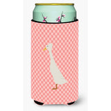 Caroline'S Treasures Bali Duck Pink Check Decorative Can Hugger, Tall Boy, Multicolor
