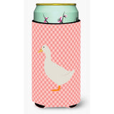 Caroline'S Treasures American Pekin Duck Pink Check Decorative Can Hugger, Tall Boy, Multicolor