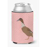 Caroline'S Treasures Dutch Hook Bill Duck Pink Check Decorative Can Hugger, Multicolor
