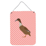 Caroline'S Treasures Dutch Hook Bill Duck Pink Check Metal Print, 16Hx12W, Multicolor