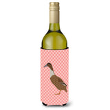 Caroline'S Treasures Dutch Hook Bill Duck Pink Check Decorative Bottle Hugger, 750 Ml, Multicolor