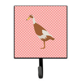 Caroline'S Treasures Indian Runner Duck Pink Check Wall Hook, Small, Multicolor