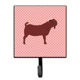 Caroline'S Treasures Kalahari Red Goat Pink Check Wall Hook, Small, Multicolor