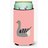 Caroline'S Treasures Pilgrim Goose Pink Check Decorative Can Hugger, Tall Boy, Multicolor