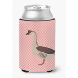 Caroline'S Treasures Chinese Goose Pink Check Decorative Can Hugger, Multicolor