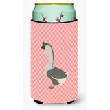 Caroline'S Treasures African Goose Pink Check Decorative Can Hugger, Tall Boy, Multicolor