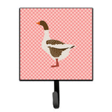 Caroline'S Treasures Pomeranian Rogener Goose Pink Check Wall Hook, Small, Multicolor