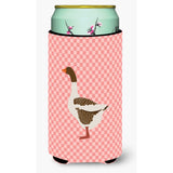 Caroline'S Treasures Pomeranian Rogener Goose Pink Check Decorative Can Hugger, Tall Boy, Multicolor