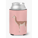 Caroline'S Treasures Guanaco Pink Check Decorative Can Hugger, Multicolor