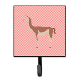 Caroline'S Treasures Guanaco Pink Check Wall Hook, Small, Multicolor