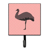 Caroline'S Treasures Emu Pink Check Wall Hook, Small, Multicolor