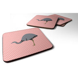 Caroline'S Treasures Rhea Pink Check Decorative Coasters, 3.5, Multicolor